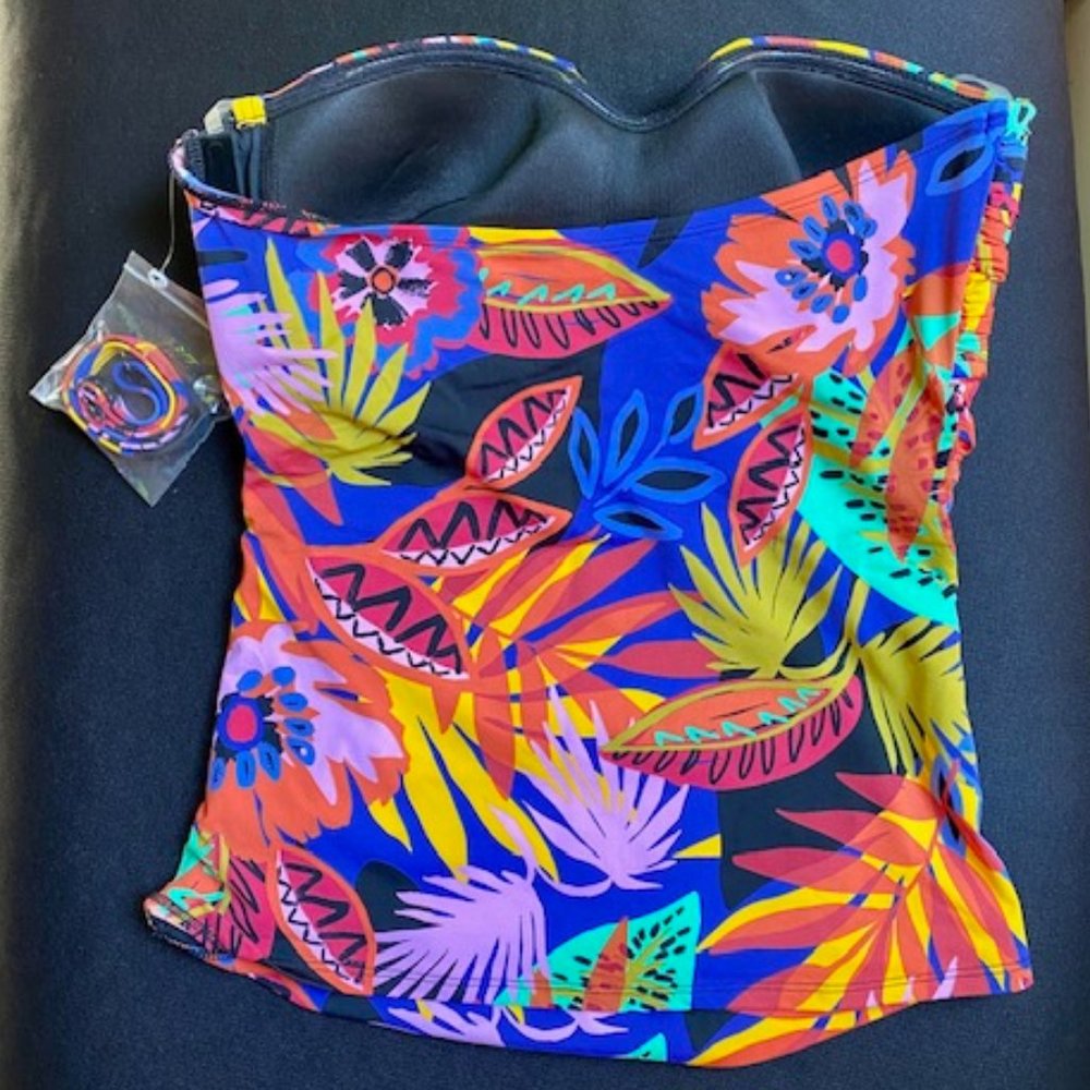 BLEU ROD BEATTIE Night Safari bandeaukini swim top Sz 8 - Picture 2 of 8